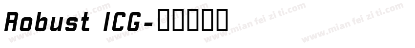 Robust ICG字体转换